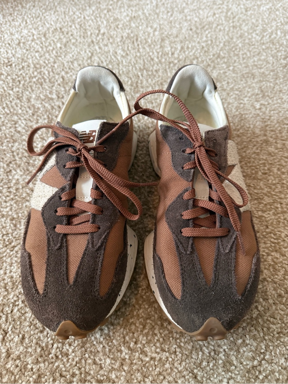 New Balance Brown Suede & Canvas Sneakers